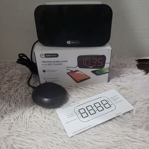 Black Vibrating Alarm Clock with Bed Shaker